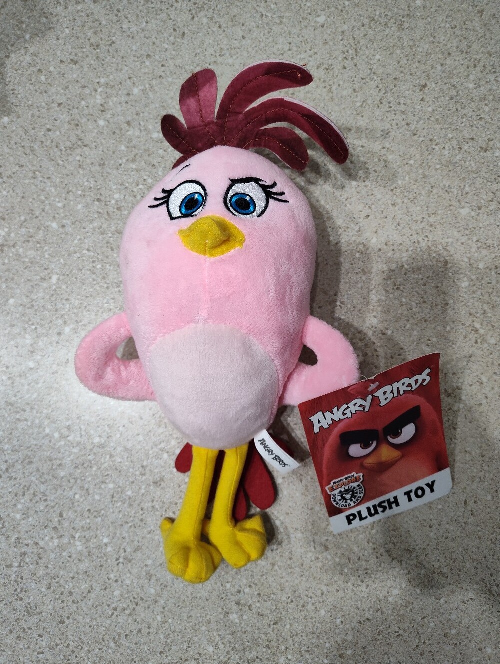 Pink Plush Bird Toy - Soft Stuffed Pet Toy